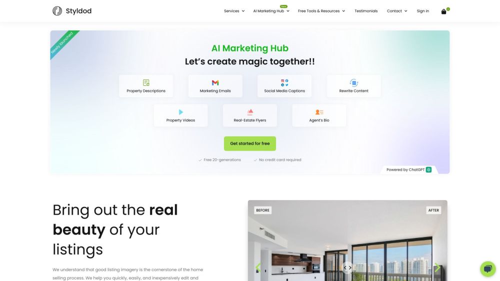 Styldod: AI Tool for Virtual Staging & 3D Rendering