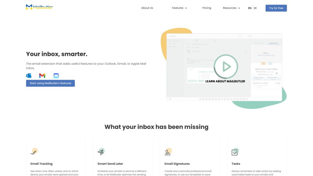 Mailbutler: AI Tool for Email Productivity and Organization
