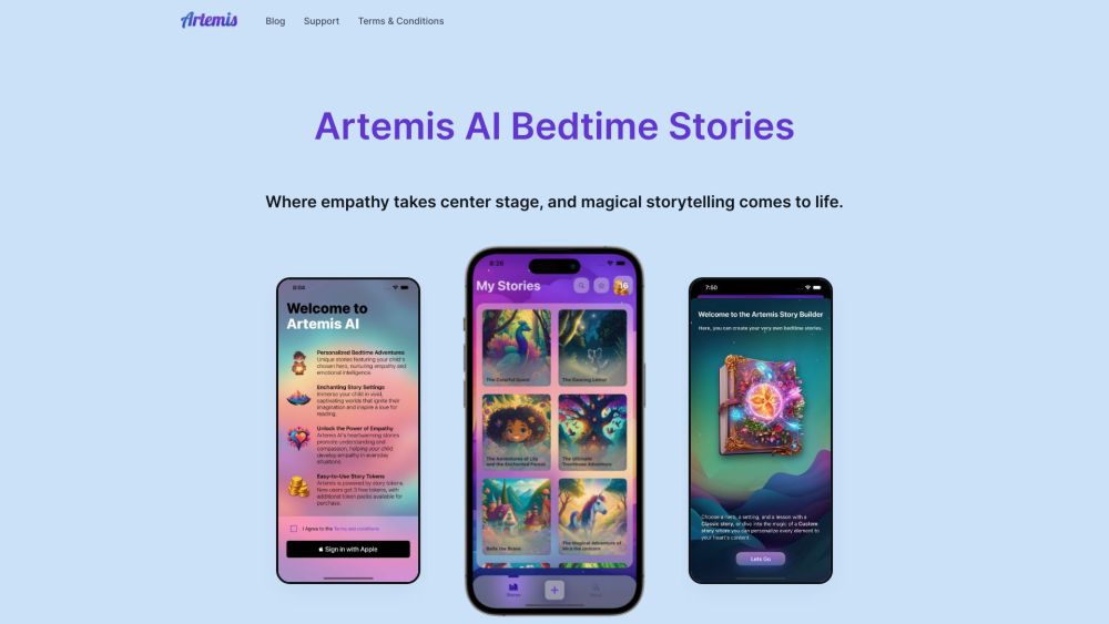 Artemis AI: AI Tool for Personalized Bedtime Stories