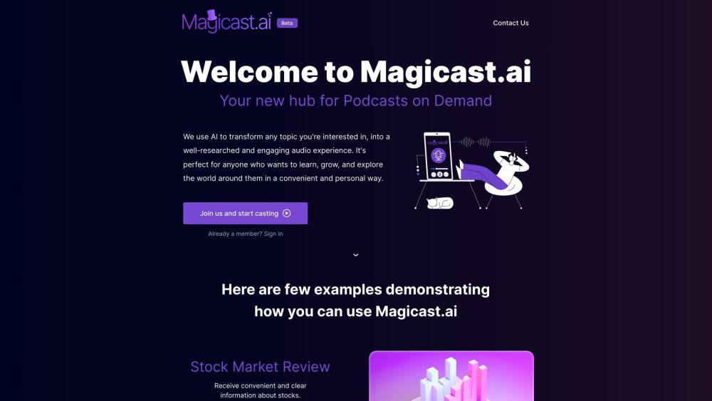 Magicast.ai: Create Personalized Podcasts with AI