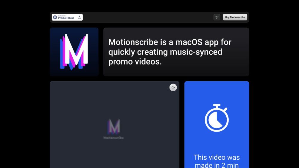 Motionscribe: AI Tool for Music-Synced Videos
