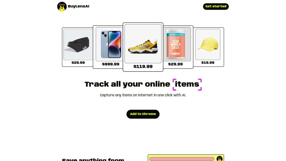 BuyLensAI: AI Tool for Smart Online Bookmarking