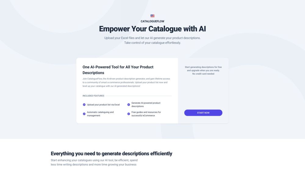 CatalogueFlow: AI Tool for E-Commerce Descriptions