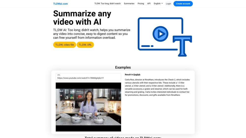 TL;DW AI: Video Summarization Tool