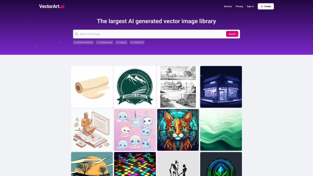 VectorArt.ai: AI Tool for Unlimited Vector Images