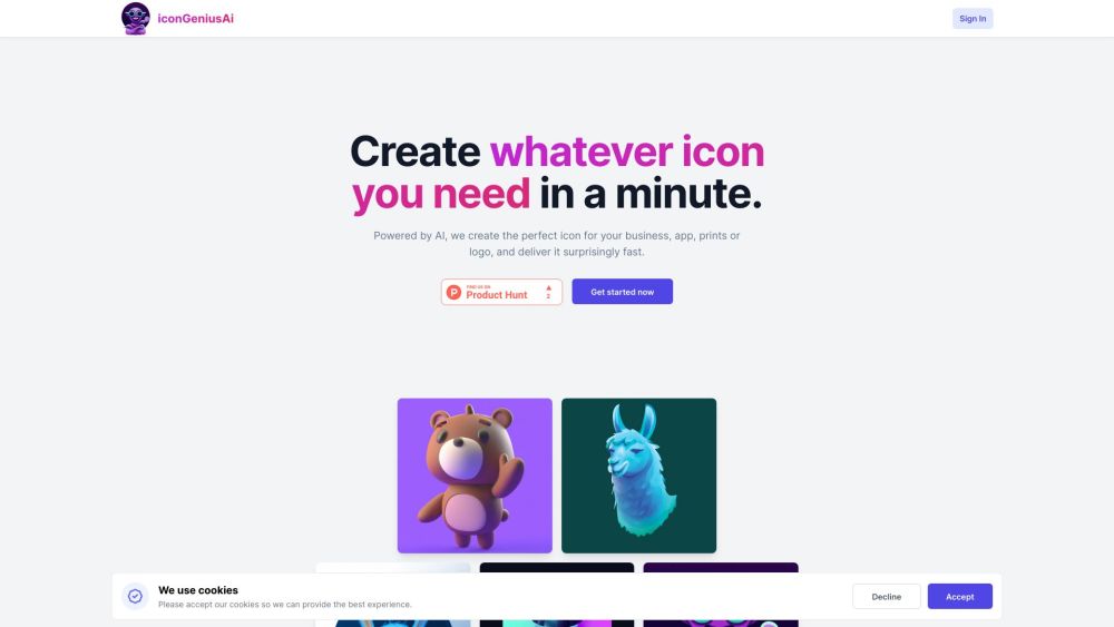 iconGeniusAi: AI Tool for Custom Icons