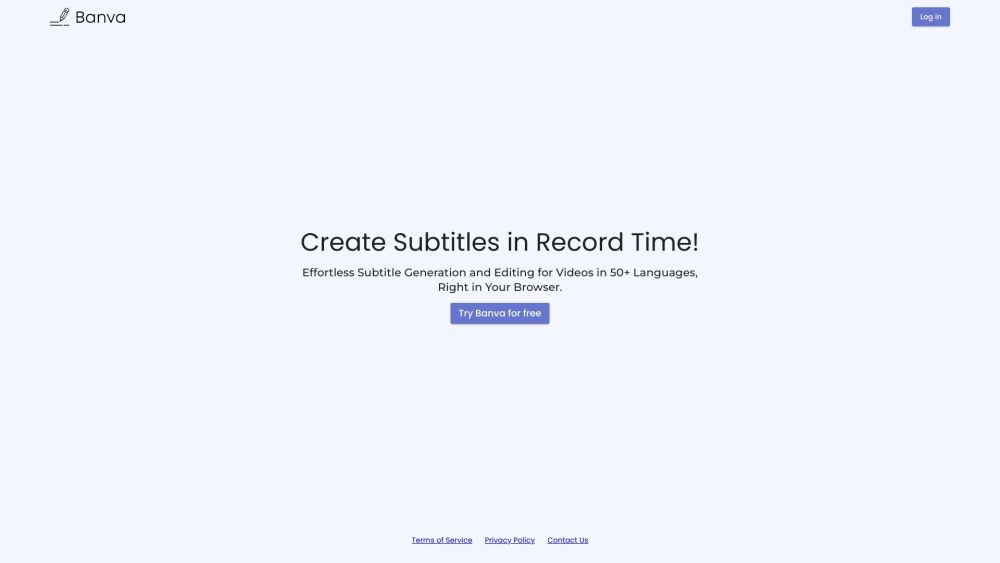 Banva: Fast AI Tool for Subtitle Generation & Editing