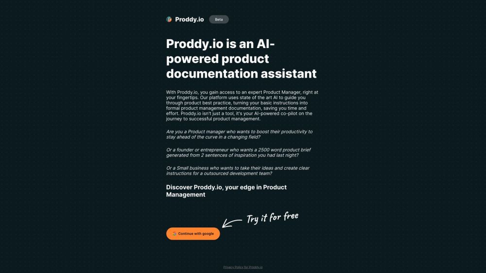 Proddy.io: AI Tool for Product Teams