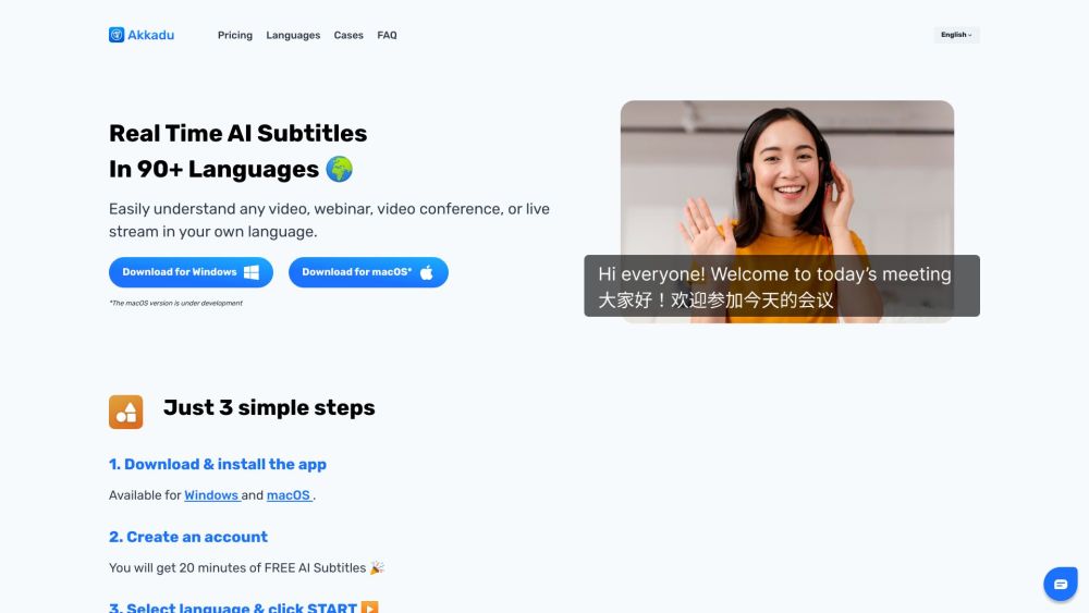 Akkadu: Real-time AI Subtitles Tool for Video Understanding