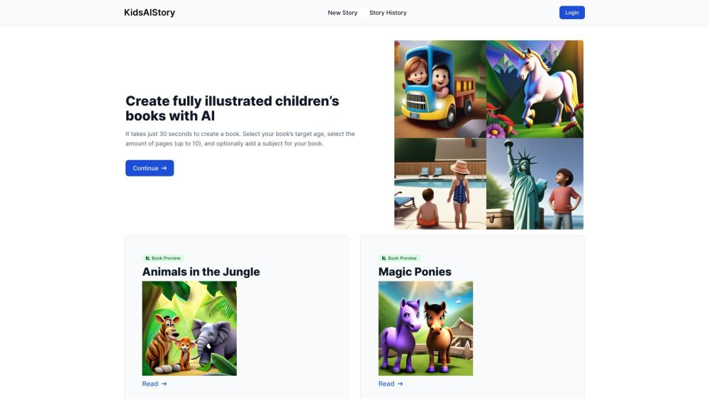 KidsAIStory: AI Tool for Unique Children's Stories