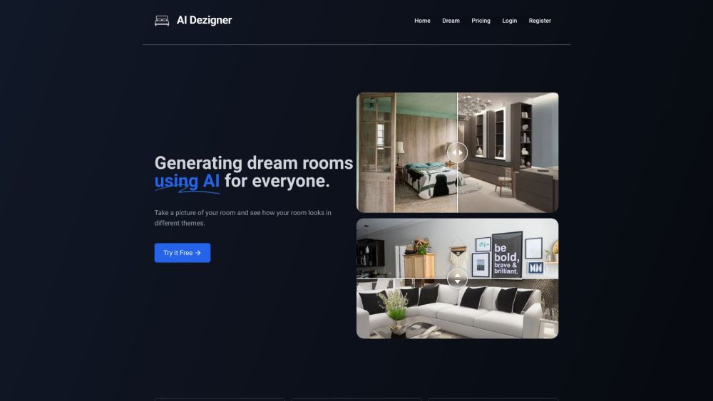 AI Dezigner: AI Tool for Instant Room Designs