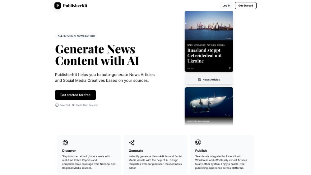 PublisherKit: AI Tool for News Articles & Creatives