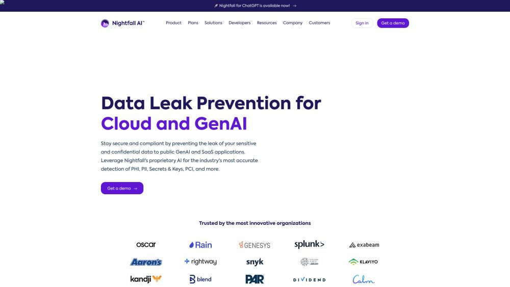 Nightfall AI: Data Leak Prevention Platform #ai tool