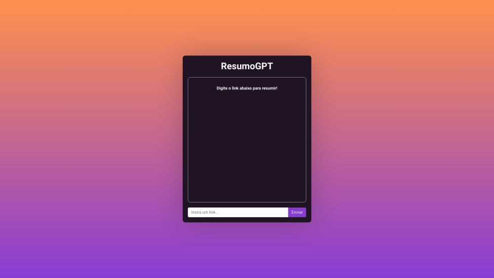 ResumoGPT: AI Tool for Video, Audio, News & Files