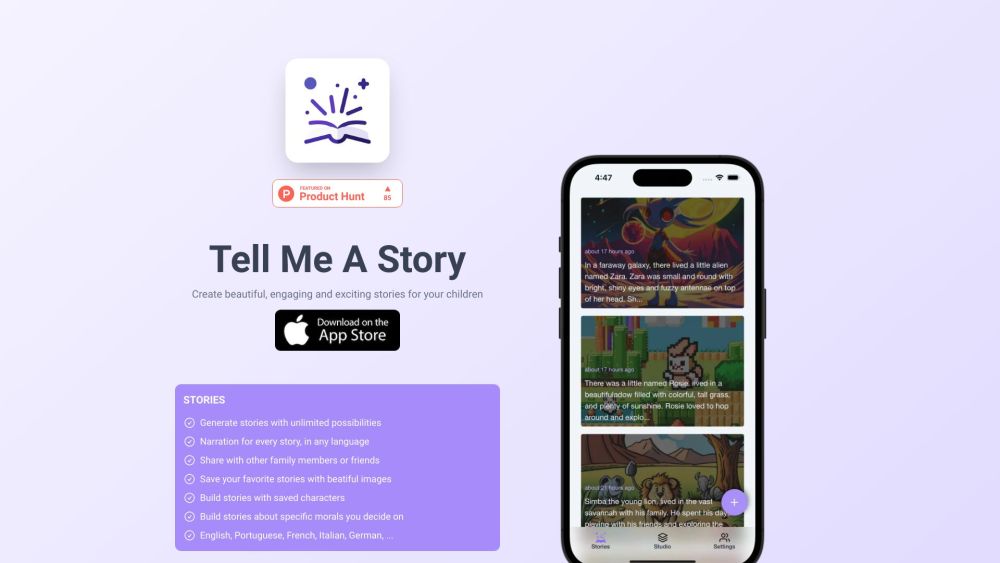 Tell Me A Story: AI Tool for Creating Children's Stories