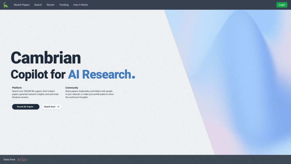 CambrianCopilot: AI Tool for ML Paper Search