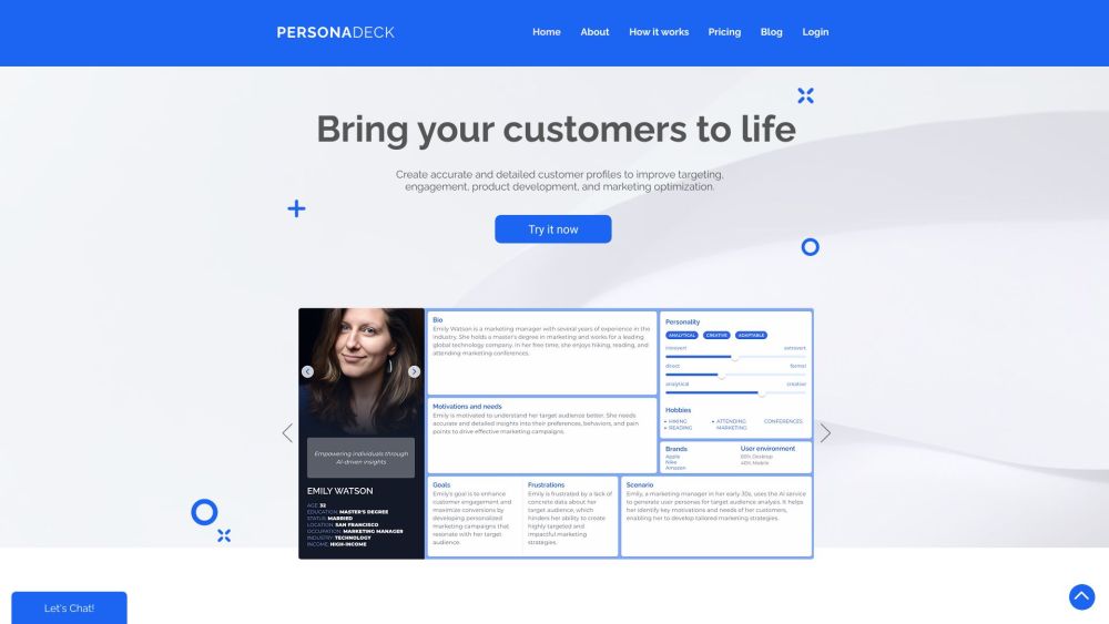 Personadeck.io: AI Tool for Customer Personas