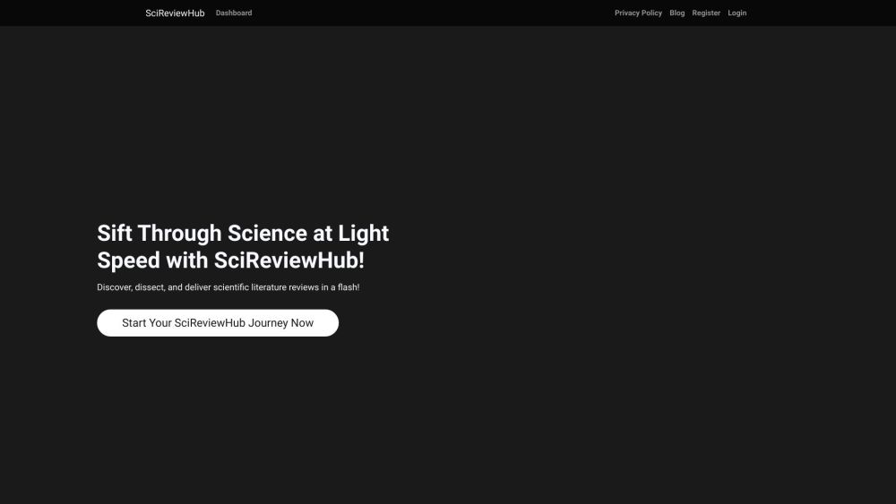 SciReviewHub: AI Tool for Fast Scientific Insights by Product Name