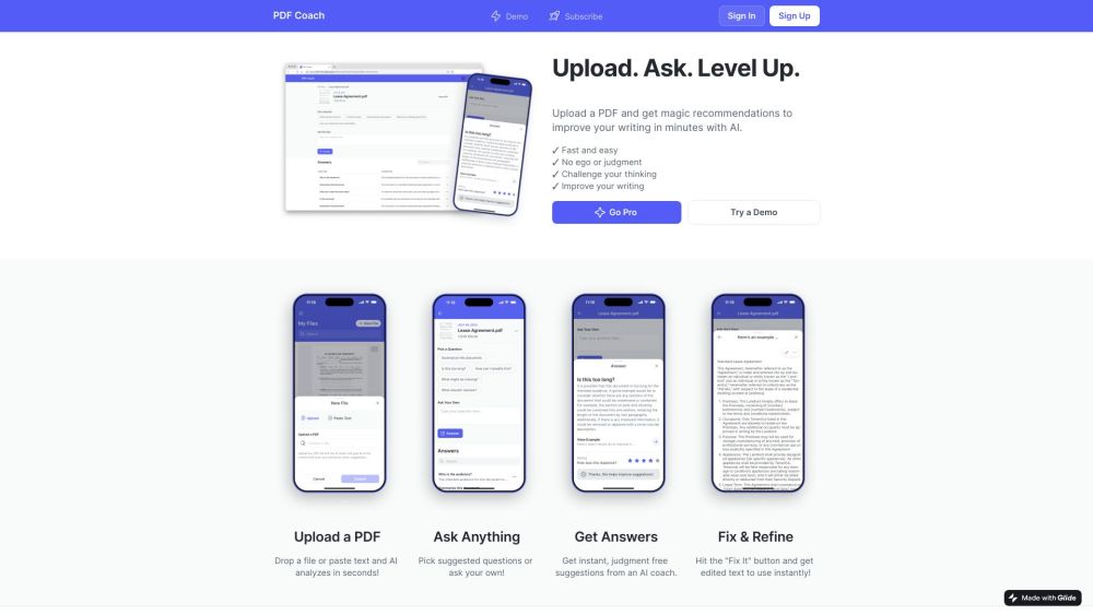 PDF Coach: AI Tool for Refining Thoughts Instantly