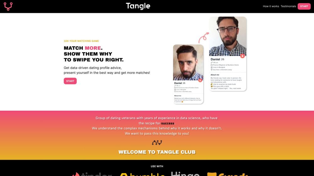 Tangle Club - Match More: AI Tool to Boost Matches
