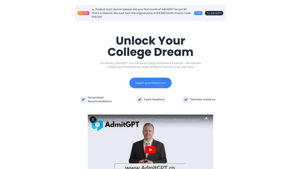 AdmitGPT: AI-Powered College App Assistant