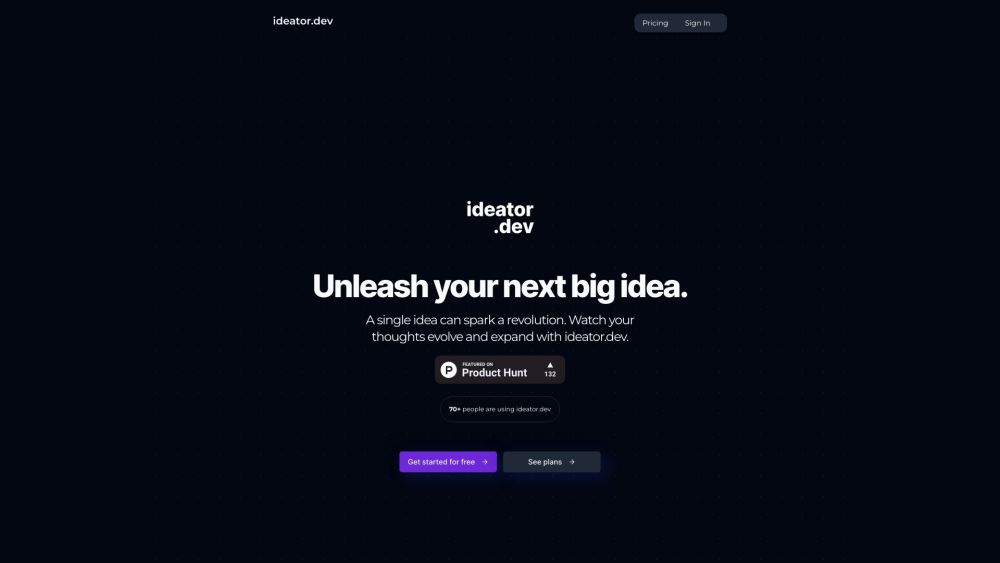 ideator.dev: Unleash your next big idea with this AI assistant