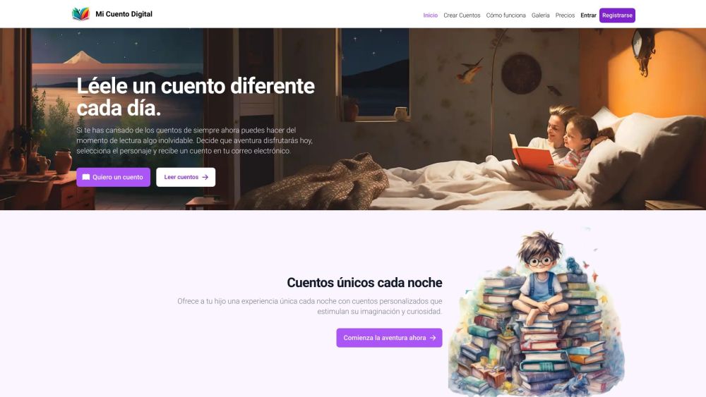 Mi cuento digital: Personalized children's stories with AI tool.