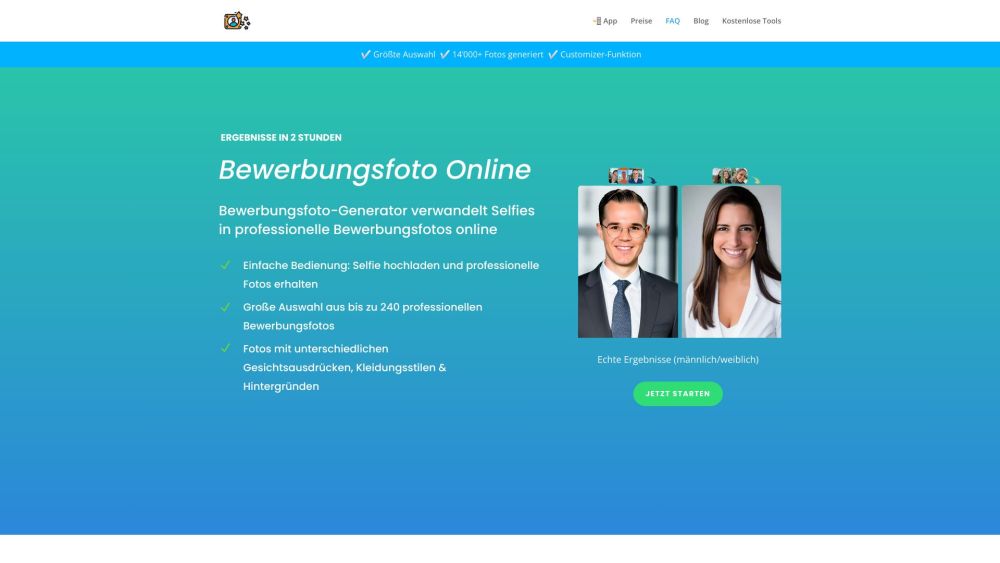 Bewerbungsfoto Online: AI Tool for Pro Photos