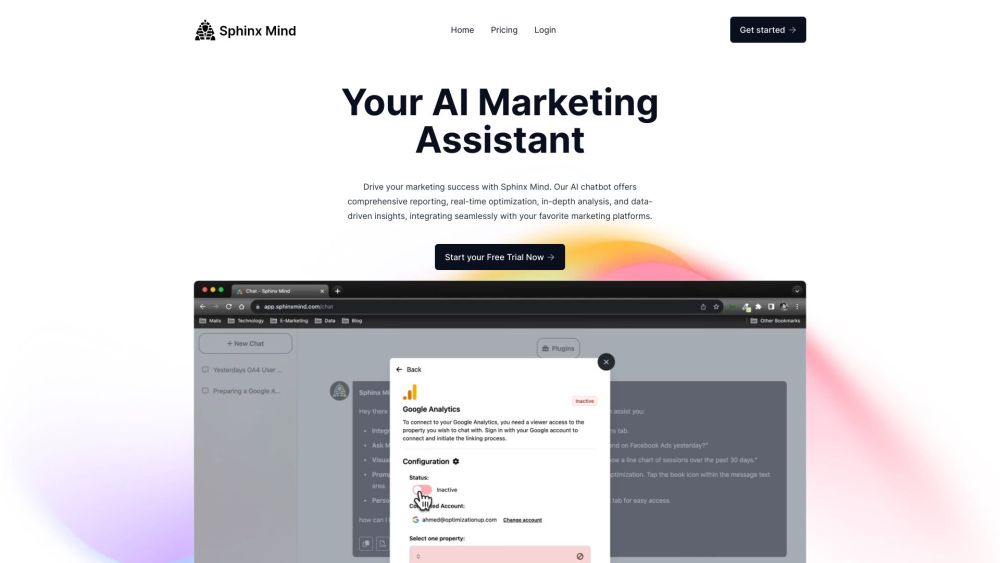 Sphinx Mind: AI Marketing Assistant Chatbot #ai