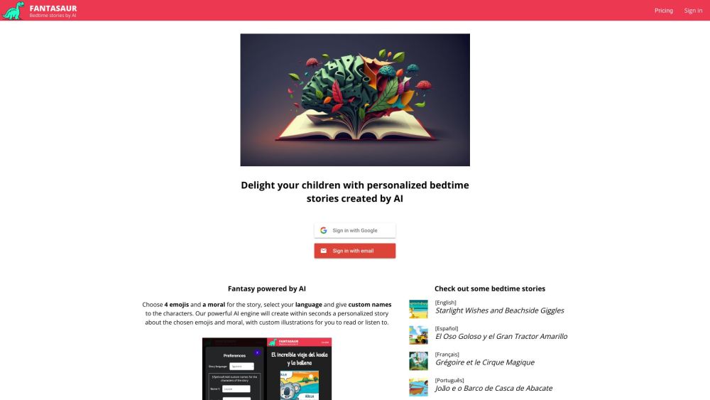 Fantasaur: AI Tool for Personalized Kids' Stories