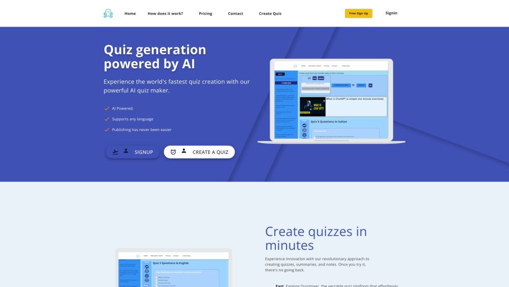 QuizMixer: AI Tool for Creating Quizzes (40 letters)