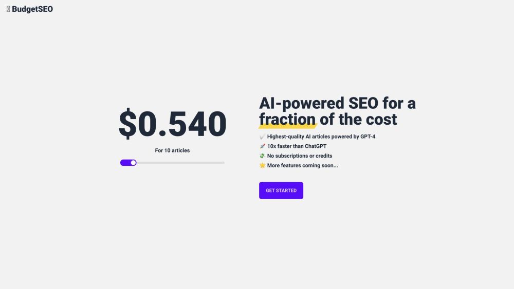 BudgetSEO: Affordable AI Tool for SEO Articles