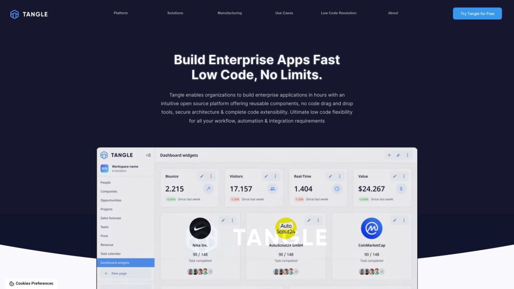 Tangle: Ultimate Low-Code AI Tool for Enterprise Apps