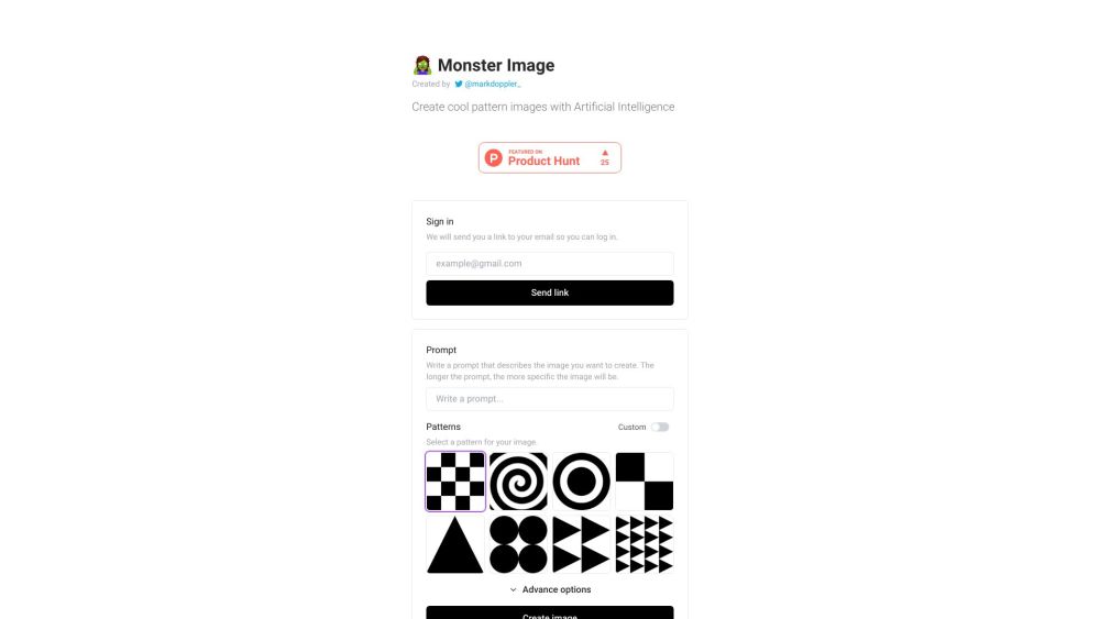 MonsterImage.AI: AI Tool for Geometric Pattern-Based Images