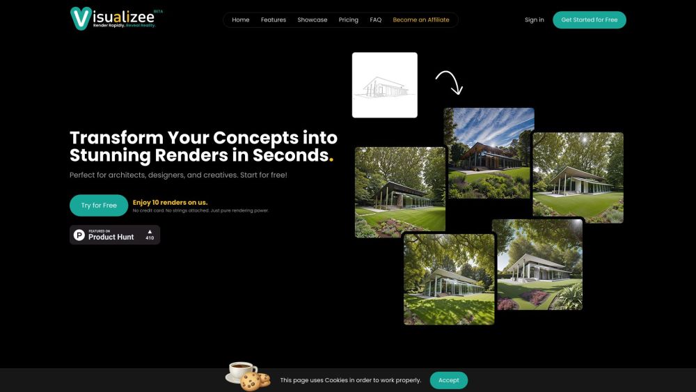 Visualizee.ai: AI Tool for Instant Sketch-to-Render