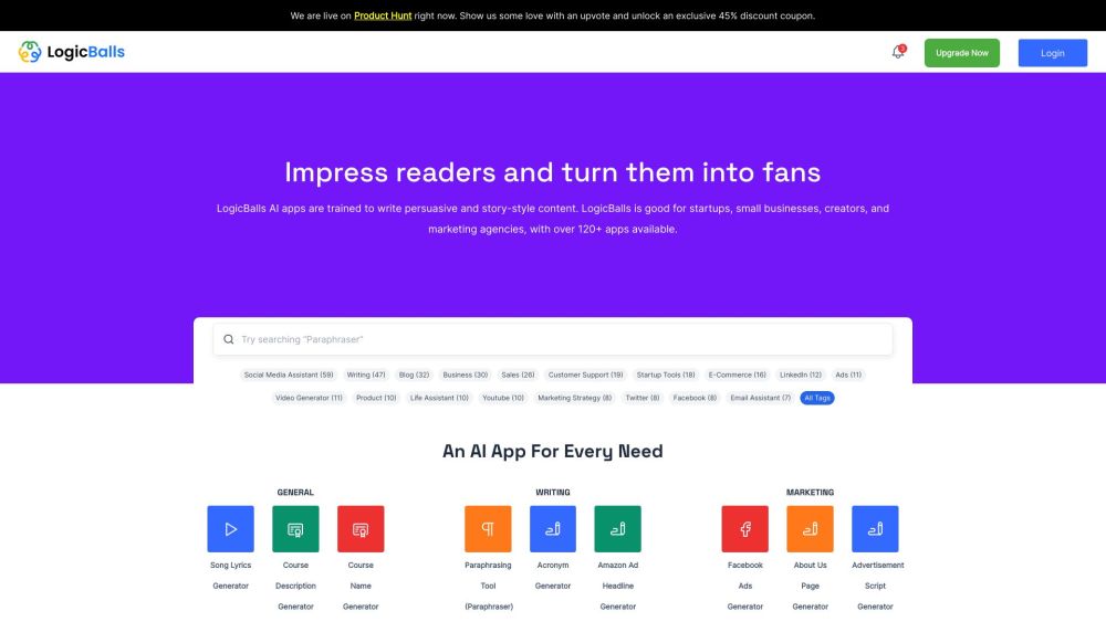 LogicBalls: The ultimate AI tool for content