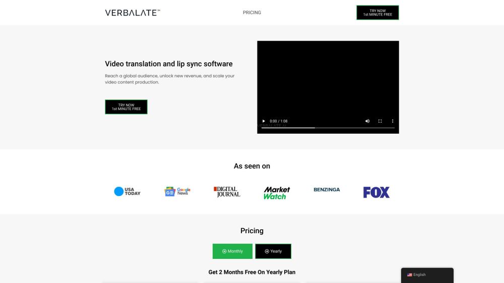 Verbalate™: Universal video translation & lip sync tool with voice clone & lip sync features - AI tool