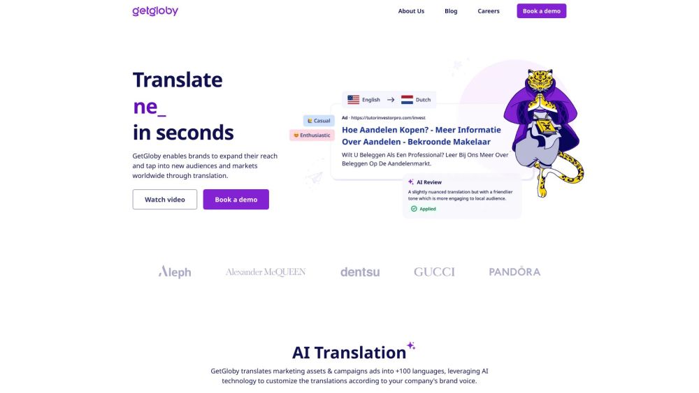 GetGloby Website screenshot