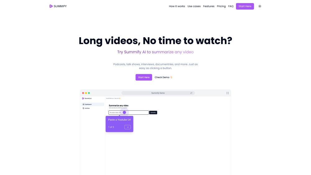 Summify: AI Tool for Instant Video Summaries