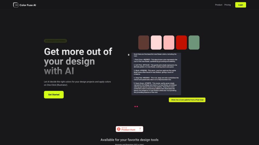 Color Fuse AI: AI Tool for Color Palette Creation