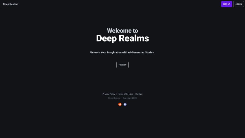 Deep Realms: AI Tool for Dynamic Storytelling