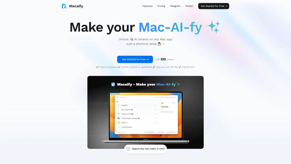 Macaify: AI Tool for Fast Text Editing on Mac