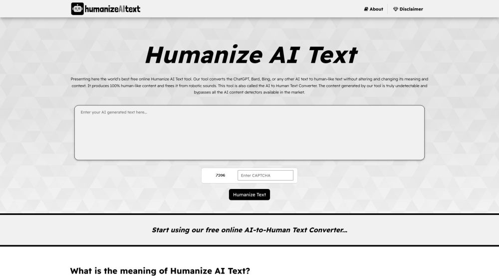 Humanize AI Text: Free AI Tool for Natural Text