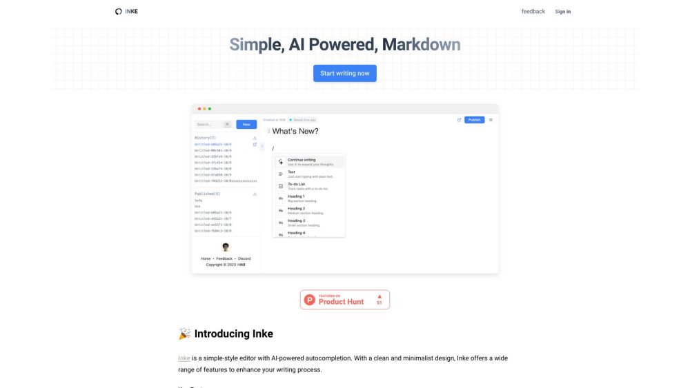 Inke: AI-Powered Web Editor & Local Data Tool