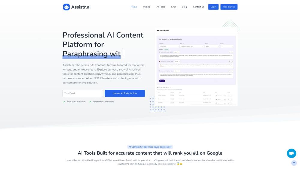 Assistr.ai: Power Content Creation with AI Tool