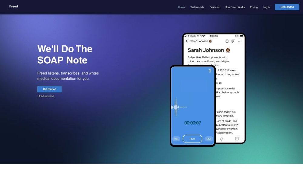 Freed | The AI Medical Scribe for Clinicians: AI Tool for Accurate Clinical Summarization