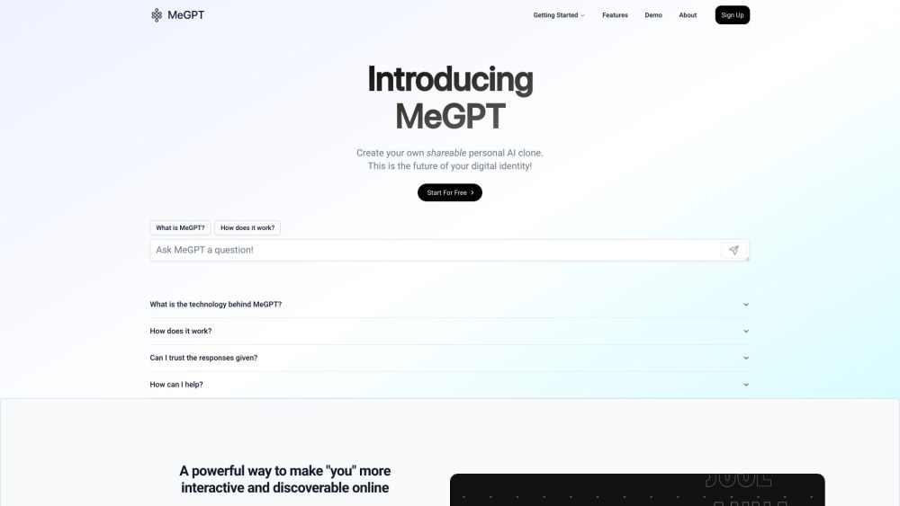 MeGPT: AI Tool for Interactive Clones