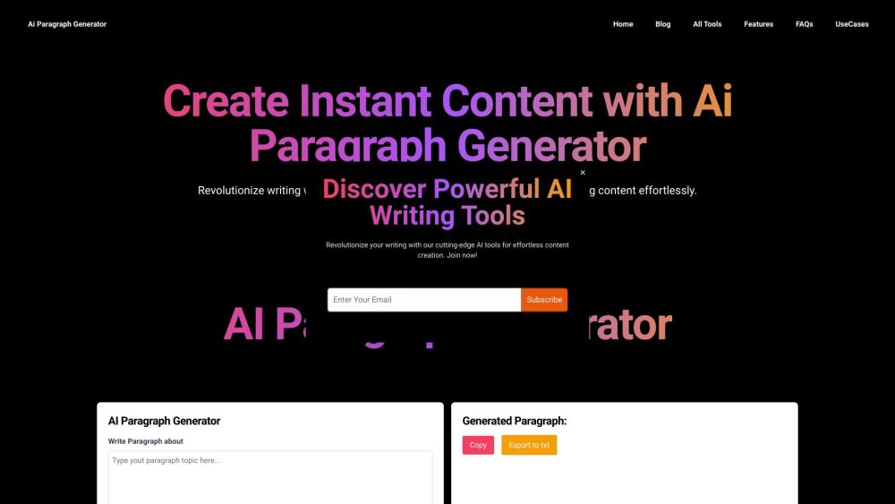 Ai Paragraph Generator: Free AI Tool for Effortless Pa