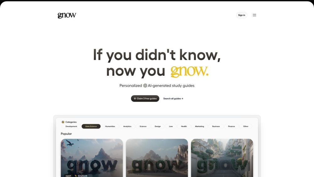 Gnow: AI Education platform. Built just for you.