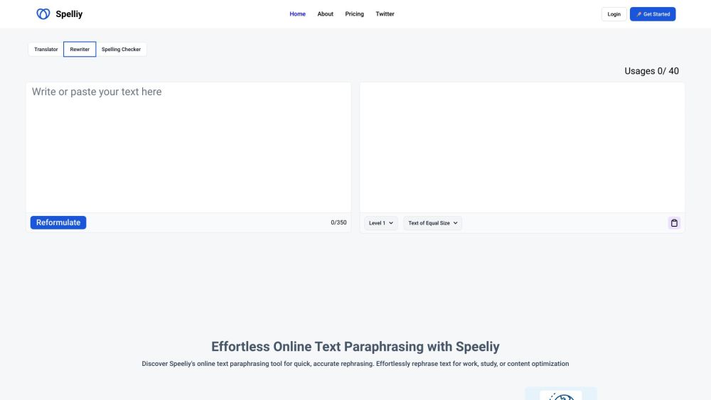 Spelliy: AI Tool for Translation & Rephrasing